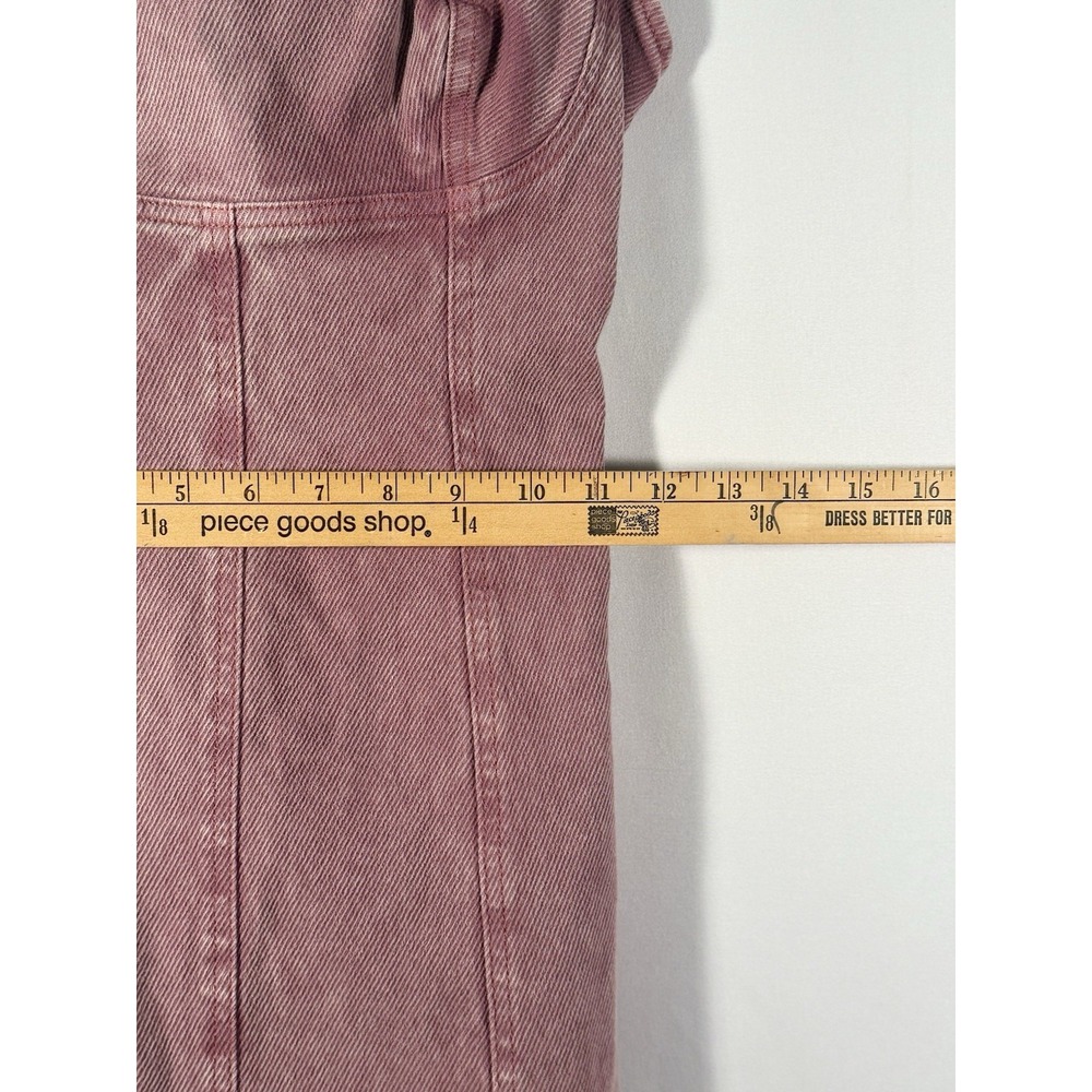 Urban Outfitters Golden Hour Structured Open Back Mauve Denim Mini Dress Women S - Picture 8 of 10